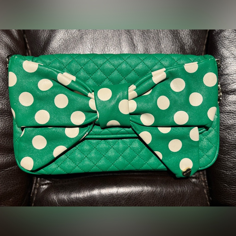 Betsey Johnson Polka Dot Bow Purse